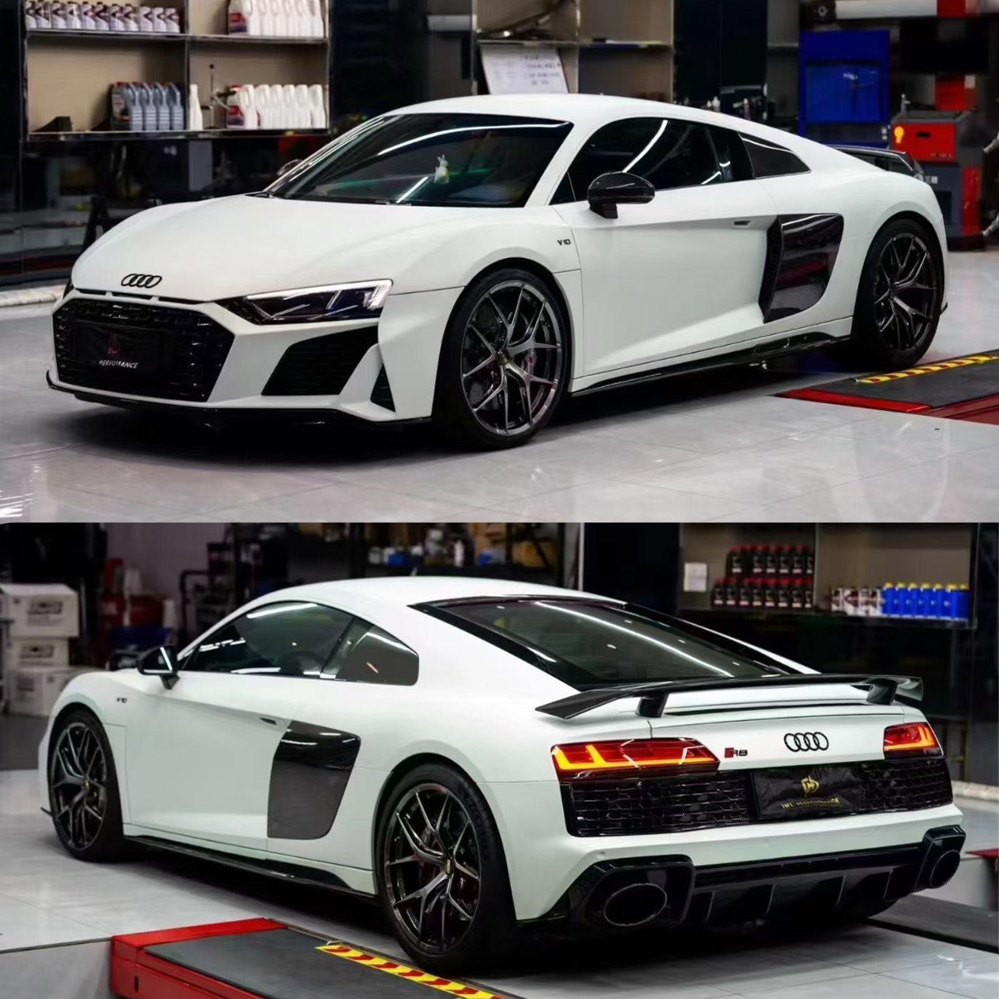 Audi R8 Gen 2 2016–2018 Pre - Facelift Upgrade to 2019–2024 Facelift Conversion Kit Aftermarket Carbon Fiber Part / Bodykit - Robot Bodykits