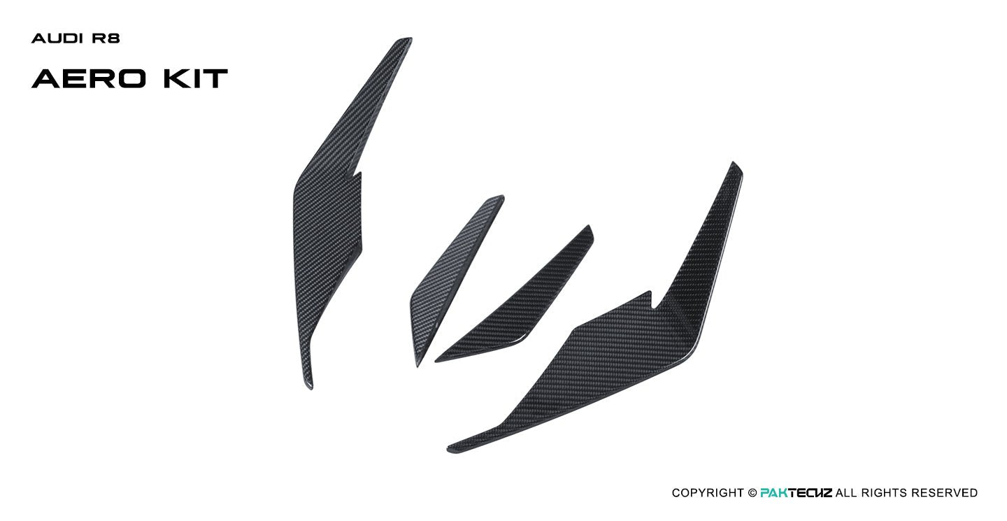 Audi R8 (Gen 2) Paktechz Full Dry Carbon Aerodynamics kit (2019 - 2023) Aftermarket Carbon Fiber Part / Bodykit - Robot Bodykits