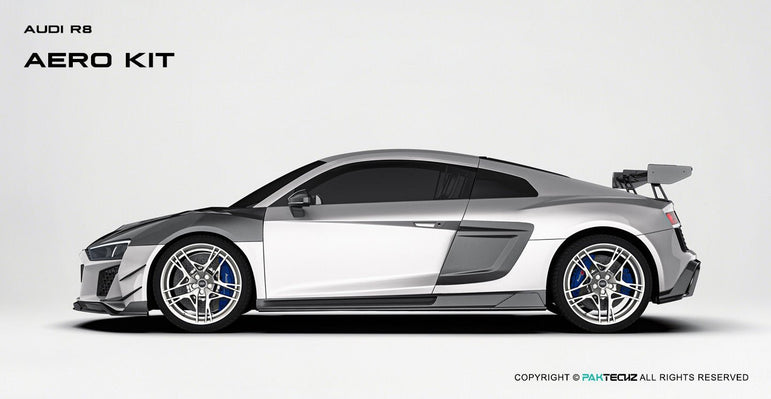 Audi R8 (Gen 2) Paktechz Full Dry Carbon Aerodynamics kit (2019 - 2023) Aftermarket Carbon Fiber Part / Bodykit - Robot Bodykits