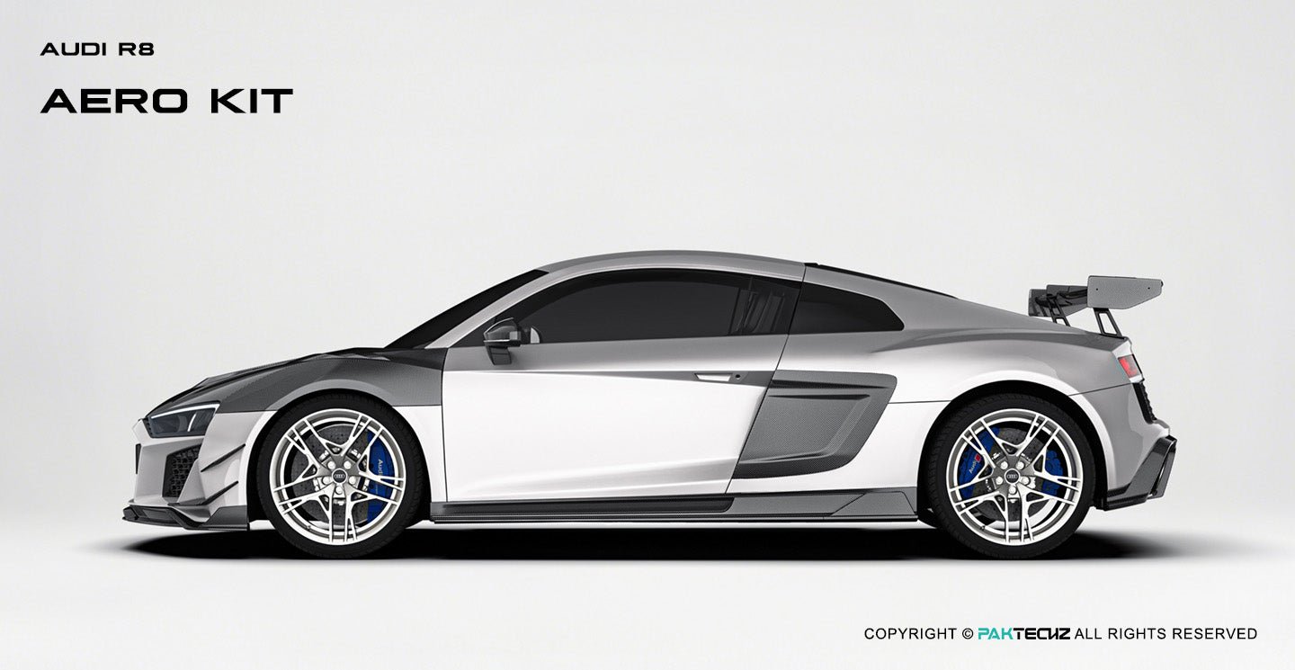 Audi R8 (Gen 2) Paktechz Full Dry Carbon Aerodynamics kit (2019 - 2023) Aftermarket Carbon Fiber Part / Bodykit - Robot Bodykits