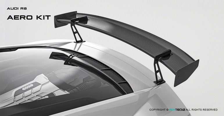 Audi R8 (Gen 2) Paktechz Full Dry Carbon Aerodynamics kit (2019 - 2023) Aftermarket Carbon Fiber Part / Bodykit - Robot Bodykits