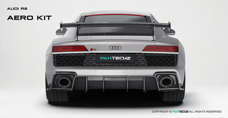 Audi R8 (Gen 2) Paktechz Full Dry Carbon Aerodynamics kit (2019 - 2023) Aftermarket Carbon Fiber Part / Bodykit - Robot Bodykits