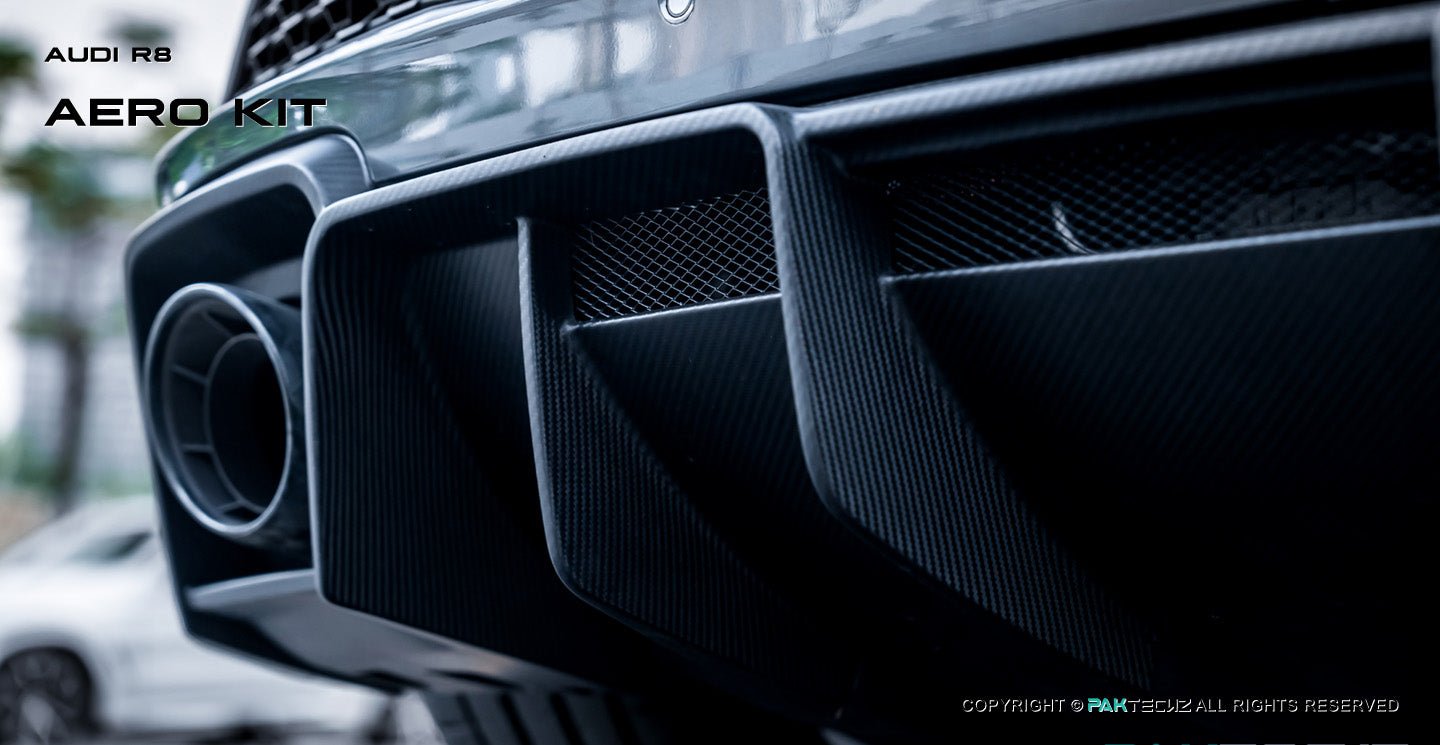 Audi R8 (Gen 2) Paktechz Full Dry Carbon Aerodynamics kit (2019 - 2023) Aftermarket Carbon Fiber Part / Bodykit - Robot Bodykits