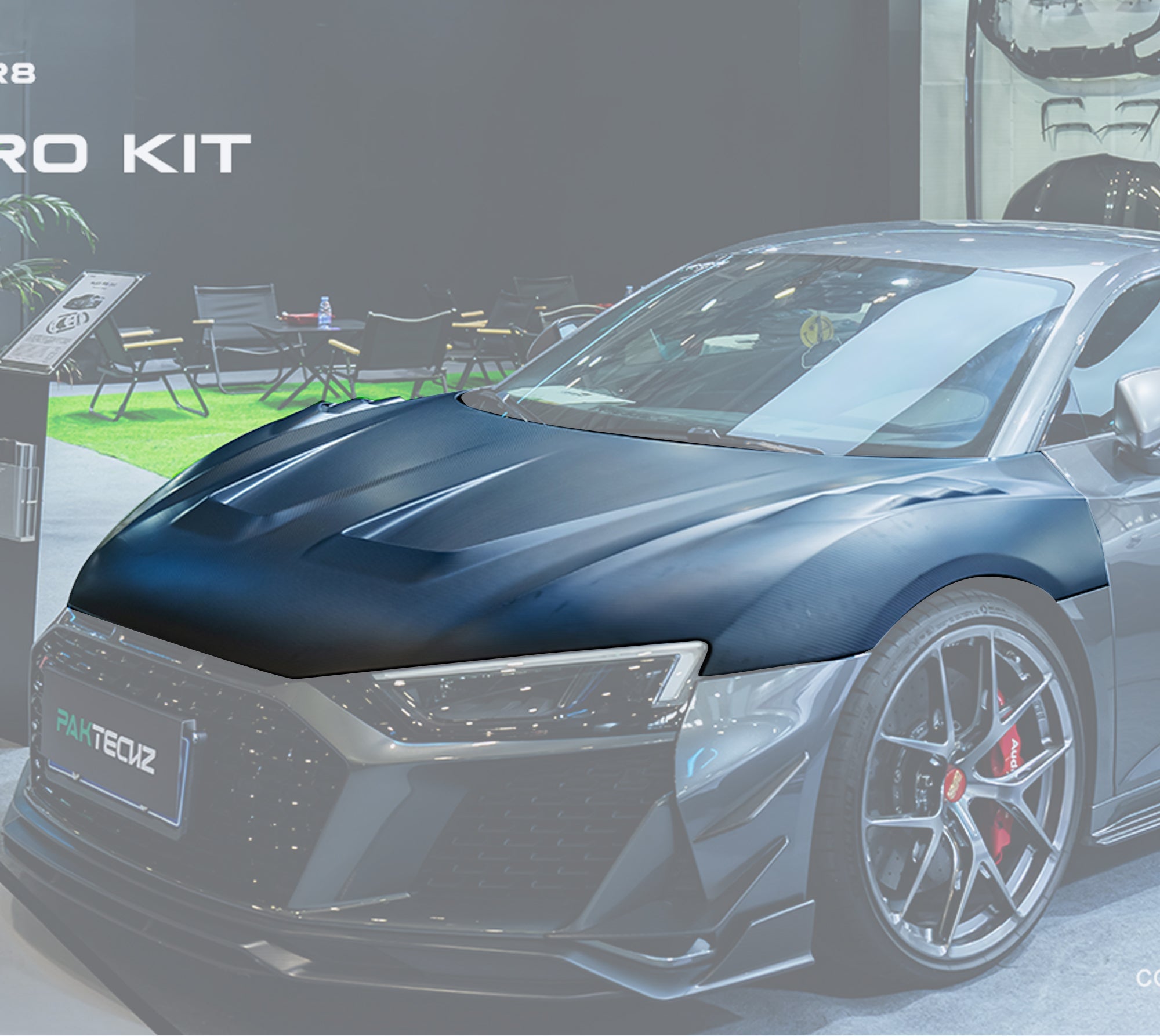 Audi R8 (Gen 2) Paktechz Full Dry Carbon (Prepreg) Bonnet (2016 - 2023) Aftermarket Carbon Fiber Part / Bodykit - Robot Bodykits