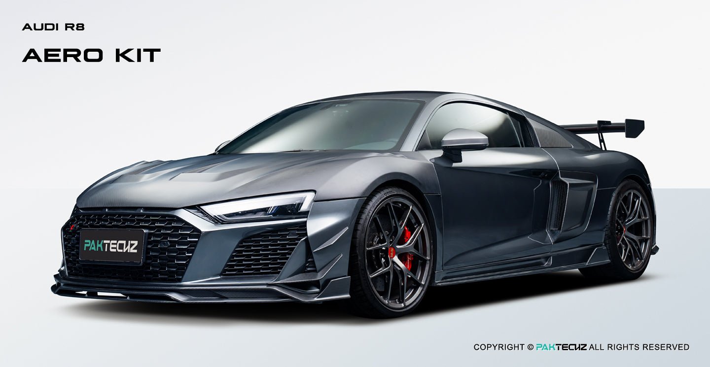 Audi R8 (Gen 2) Paktechz Full Dry Carbon (Prepreg) Bonnet (2016 - 2023) Aftermarket Carbon Fiber Part / Bodykit - Robot Bodykits
