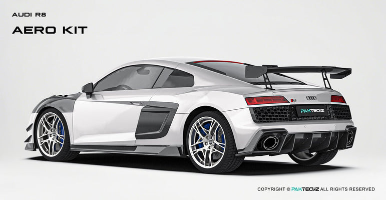 Audi R8 (Gen 2) Paktechz Full Dry Carbon (Prepreg) Bonnet (2016 - 2023) Aftermarket Carbon Fiber Part / Bodykit - Robot Bodykits