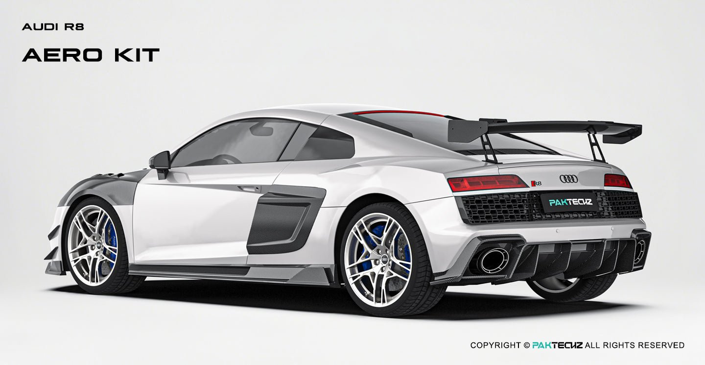 Audi R8 (Gen 2) Paktechz Full Dry Carbon (Prepreg) Bonnet (2016 - 2023) Aftermarket Carbon Fiber Part / Bodykit - Robot Bodykits