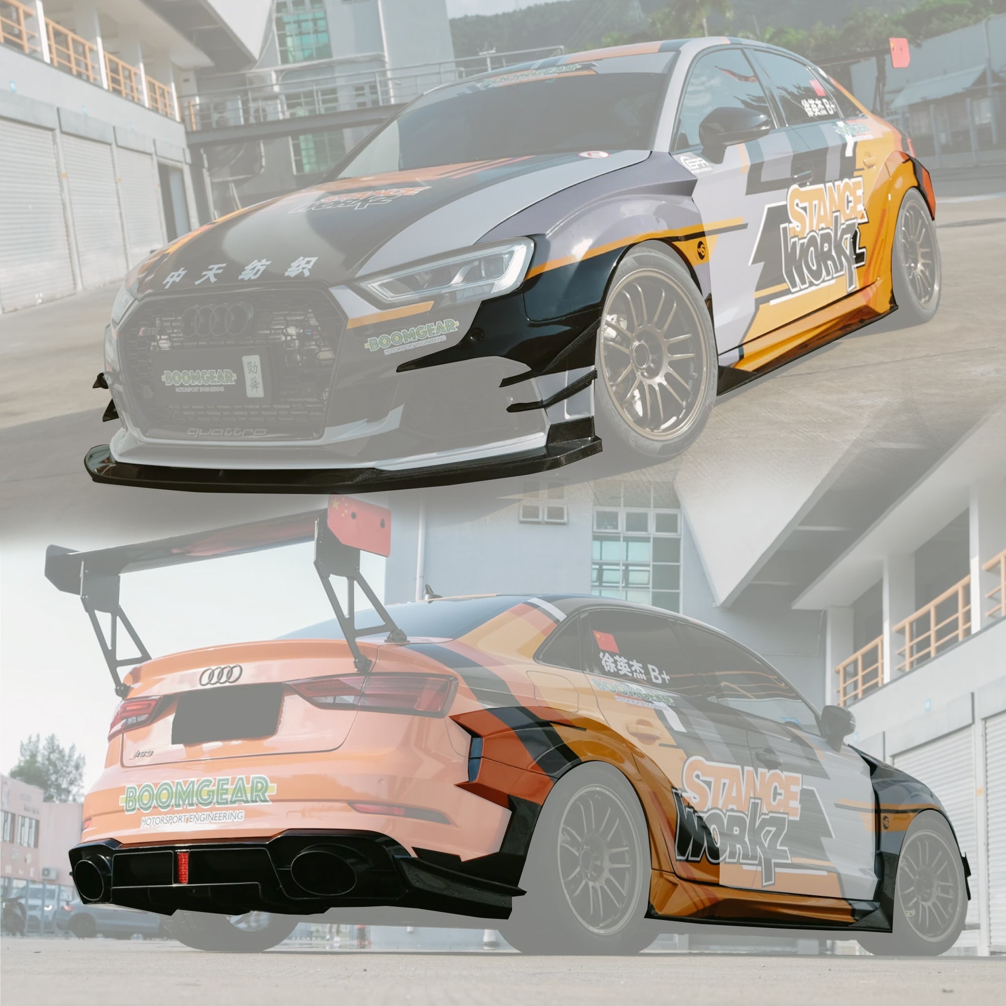 Audi RS3 8v EPR STANCEWORKZ Spec LM Widebody Kit (FRP / Carbon) Aftermarket Carbon Fiber Part / Bodykit - Robot Bodykits