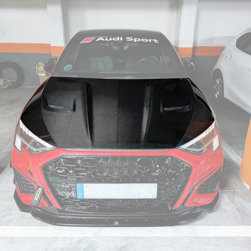 Audi RS3 8Y Paktechz Design Carbon Fiber Hood (Audi RS3 8Y Sportback/Saloon/Sedan) Aftermarket Carbon Fiber Part / Bodykit - Robot Bodykits