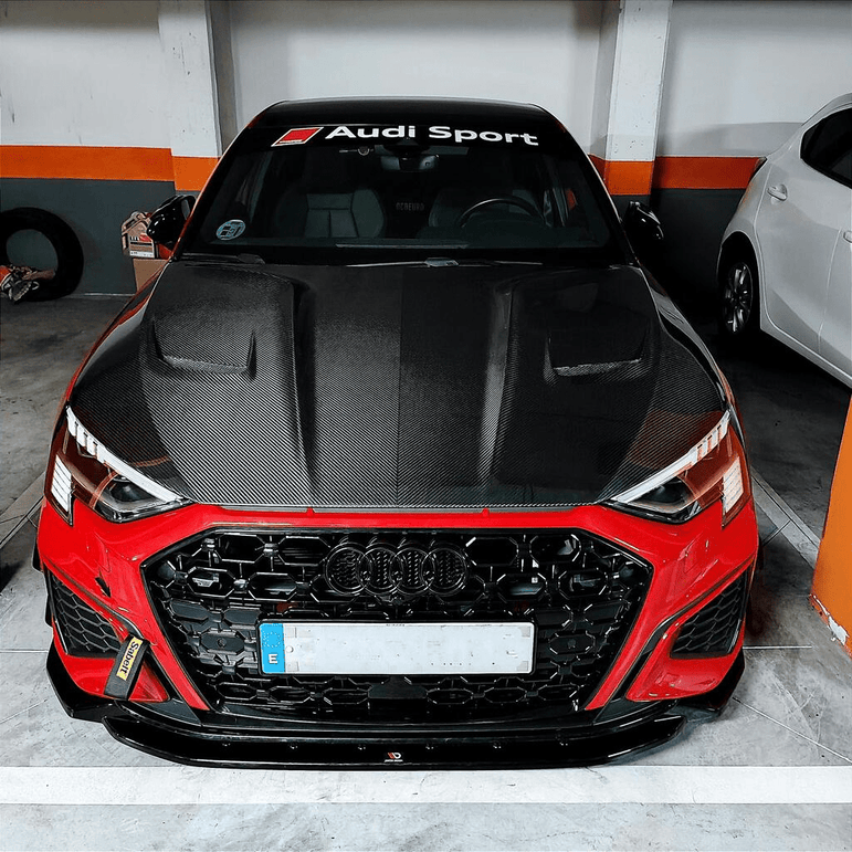 Audi RS3 8Y Paktechz Design Carbon Fiber Hood (Audi RS3 8Y Sportback/Saloon/Sedan) Aftermarket Carbon Fiber Part / Bodykit - Robot Bodykits