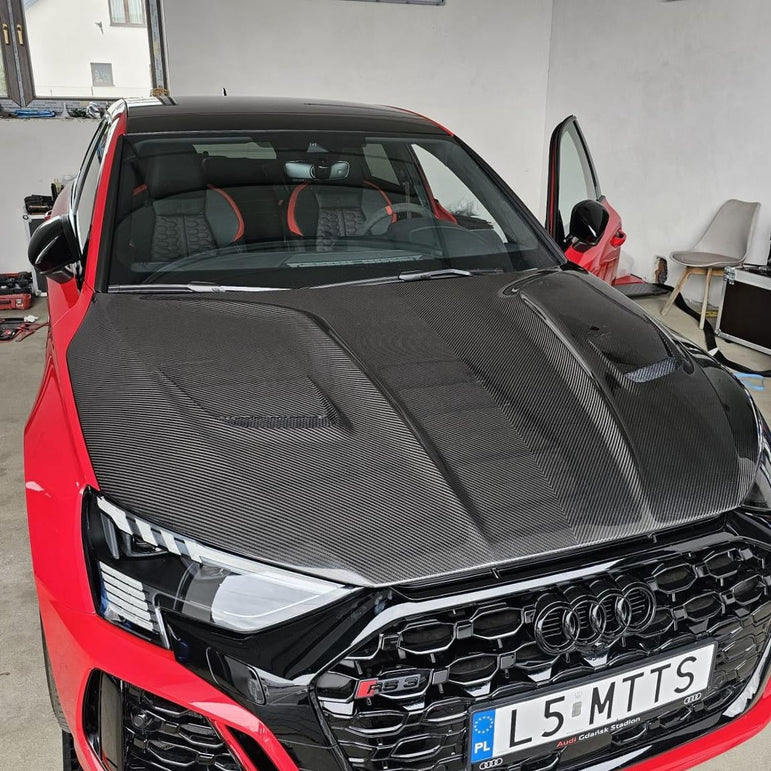 Audi RS3 8Y Paktechz Design Carbon Fiber Hood (Audi RS3 8Y Sportback/Saloon/Sedan) Aftermarket Carbon Fiber Part / Bodykit - Robot Bodykits