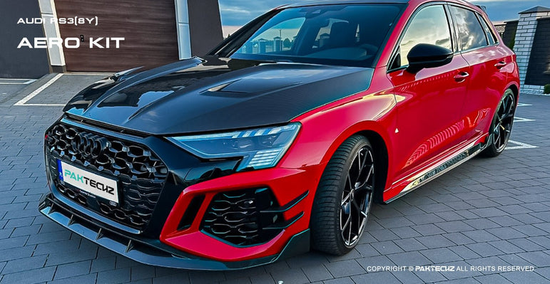Audi RS3 8Y Paktechz Design Carbon Fiber Hood (Audi RS3 8Y Sportback/Saloon/Sedan) Aftermarket Carbon Fiber Part / Bodykit - Robot Bodykits