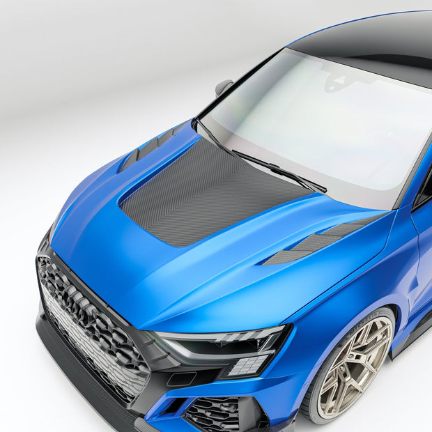 Audi RS3 8Y Sportback Carbon Fiber Hood Aftermarket Carbon Fiber Part / Bodykit - Robot Bodykits