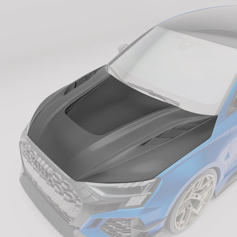Audi RS3 8Y Sportback Carbon Fiber Hood Aftermarket Carbon Fiber Part / Bodykit - Robot Bodykits