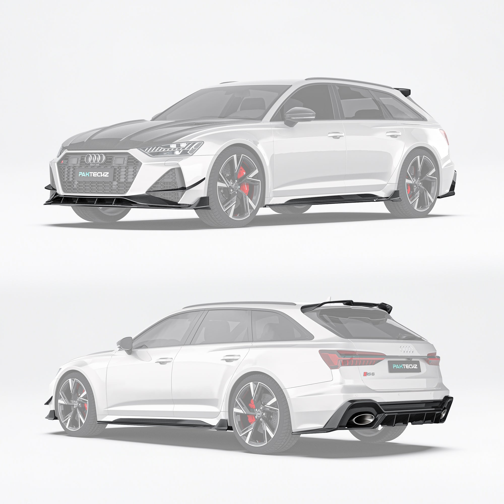 Audi RS6 C8 Paktechz Full Dry Carbon Aerodynamics kit Aftermarket Carbon Fiber Part / Bodykit - Robot Bodykits