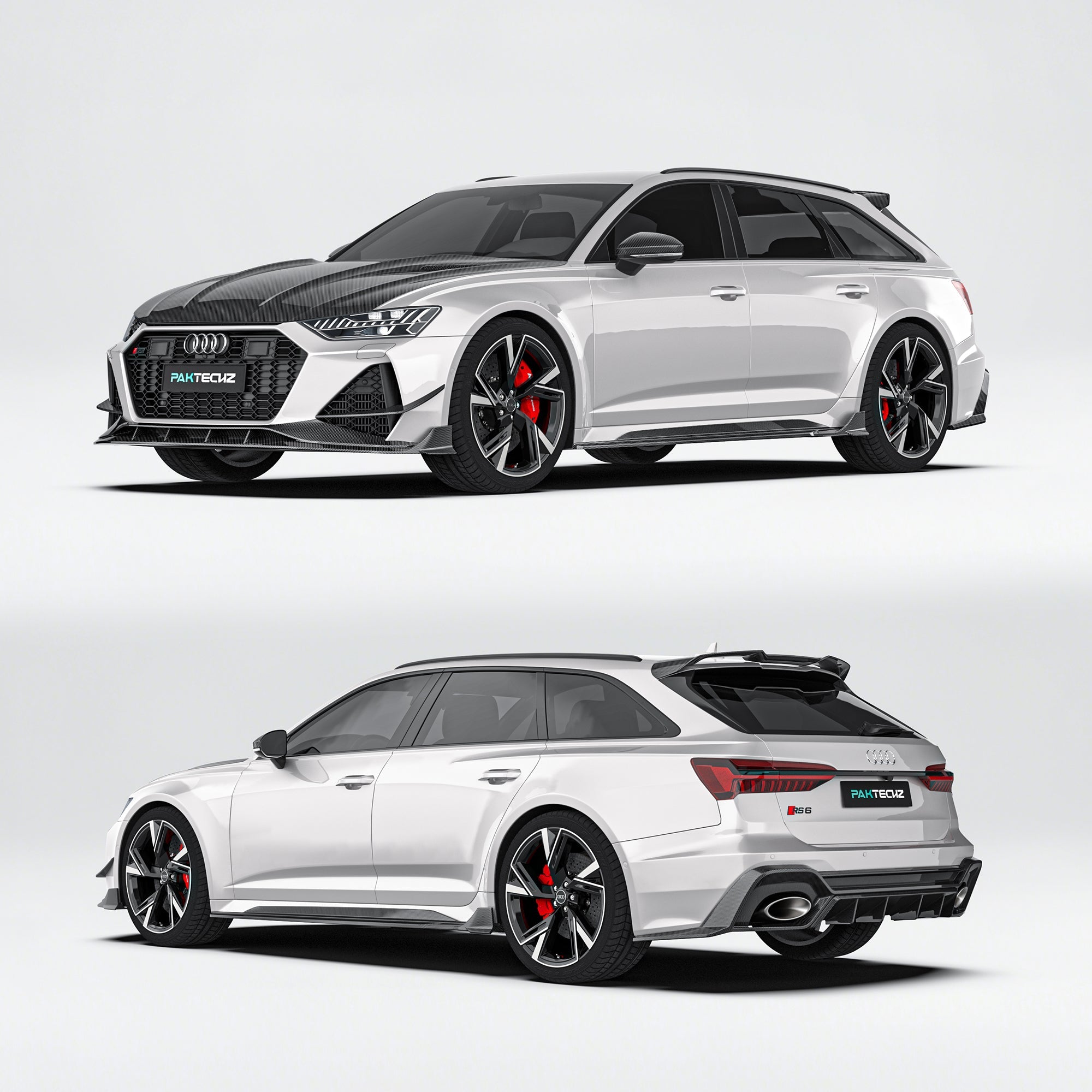 Audi RS6 C8 Paktechz Full Dry Carbon Aerodynamics kit Aftermarket Carbon Fiber Part / Bodykit - Robot Bodykits