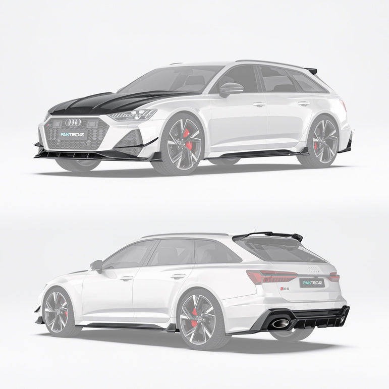 Audi RS6 C8 Paktechz Full Dry Carbon Aerodynamics kit Aftermarket Carbon Fiber Part / Bodykit - Robot Bodykits