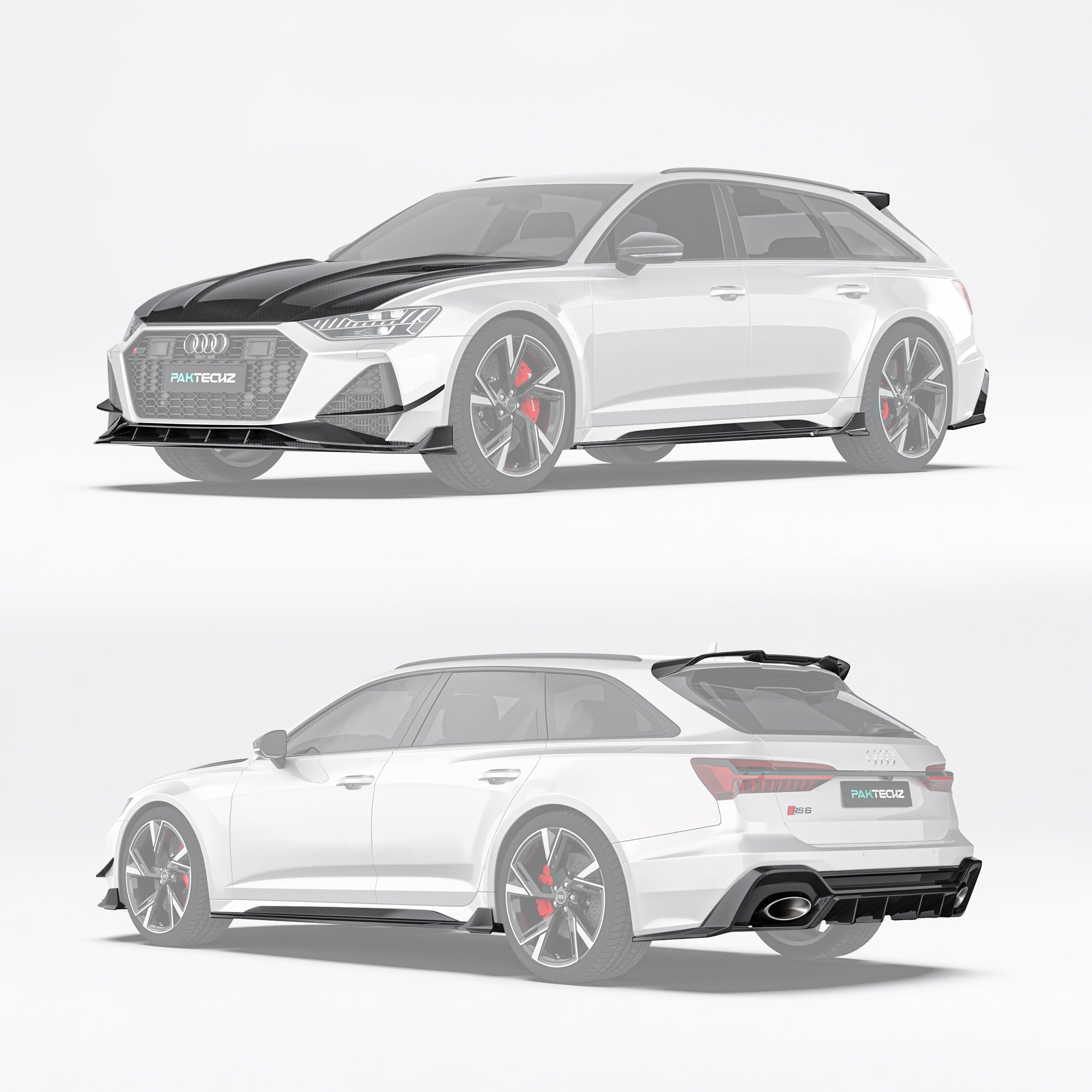 Audi RS6 C8 Paktechz Full Dry Carbon Aerodynamics kit Aftermarket Carbon Fiber Part / Bodykit - Robot Bodykits