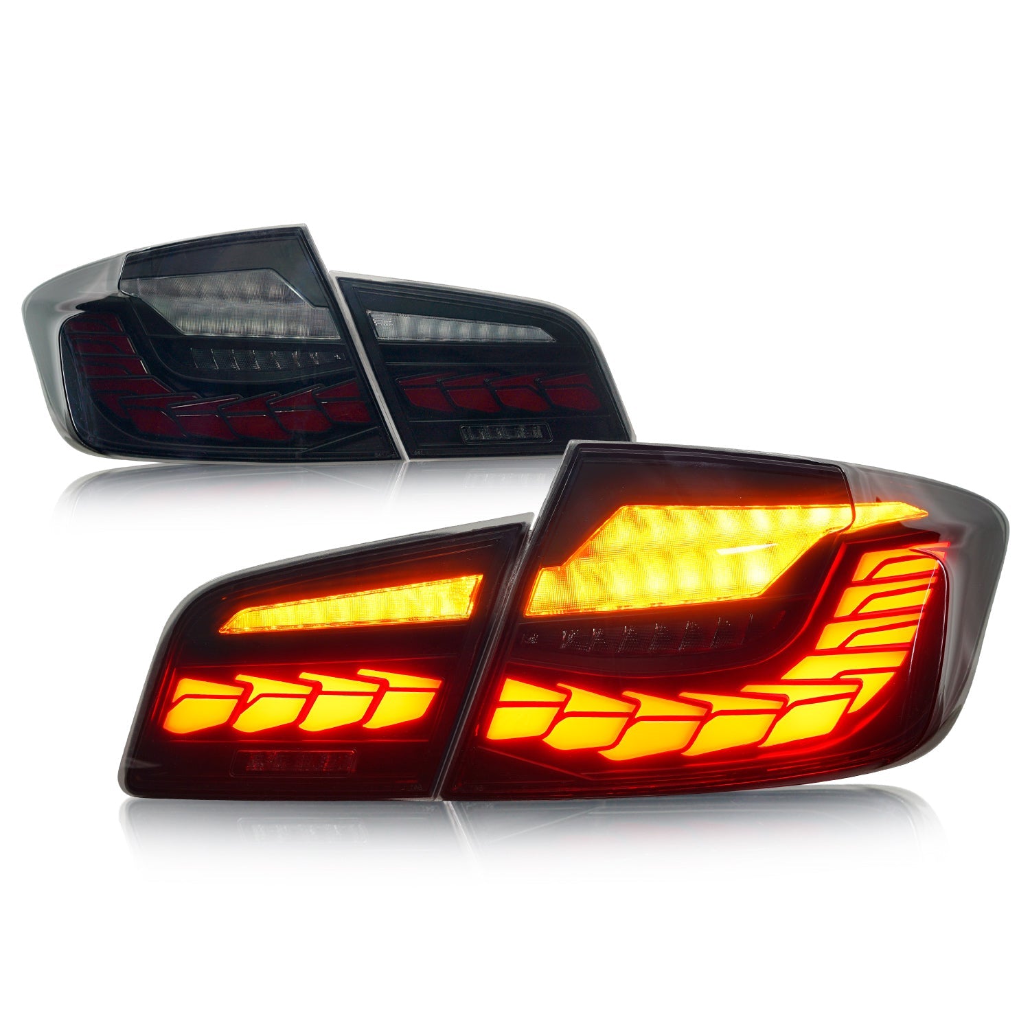 Full LED Tail Lights Assembly For BMW 5 Series M5 F10 2010-2017,Smoked