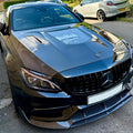 CMST Tuning Carbon Tempered Glass Transparent Bonnet For Mercedes Benz 2015-2020 AMG C63 Sedan Coupe 2 Door 4 Door - Robot Bodykits