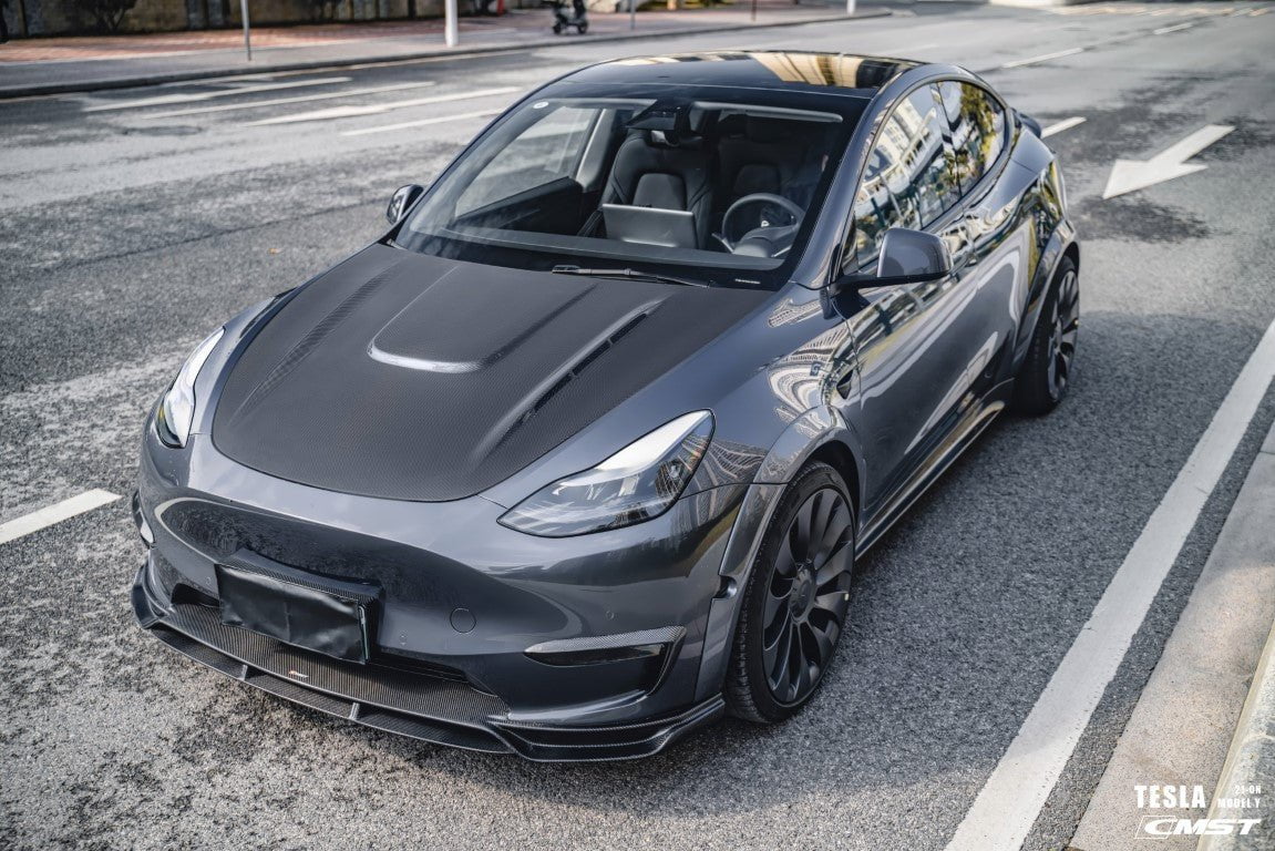CMST Tuning Carbon Fiber Hood Bonnet Ver.1 for Tesla Model Y - Robot Bodykits