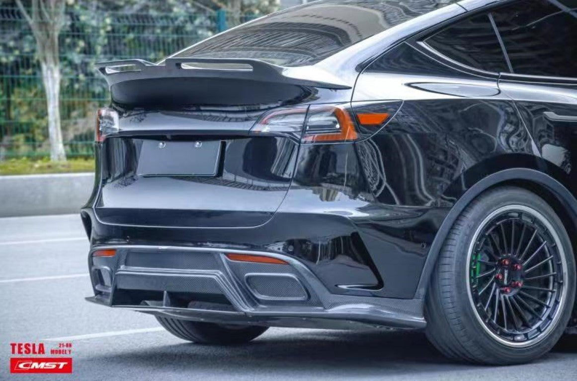 CMST Tuning Carbon Fiber Rear Bumper ver.1 for Tesla Model Y - Robot Bodykits
