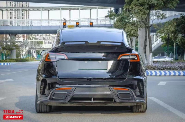CMST Tuning Carbon Fiber Rear Bumper ver.1 for Tesla Model Y - Robot Bodykits