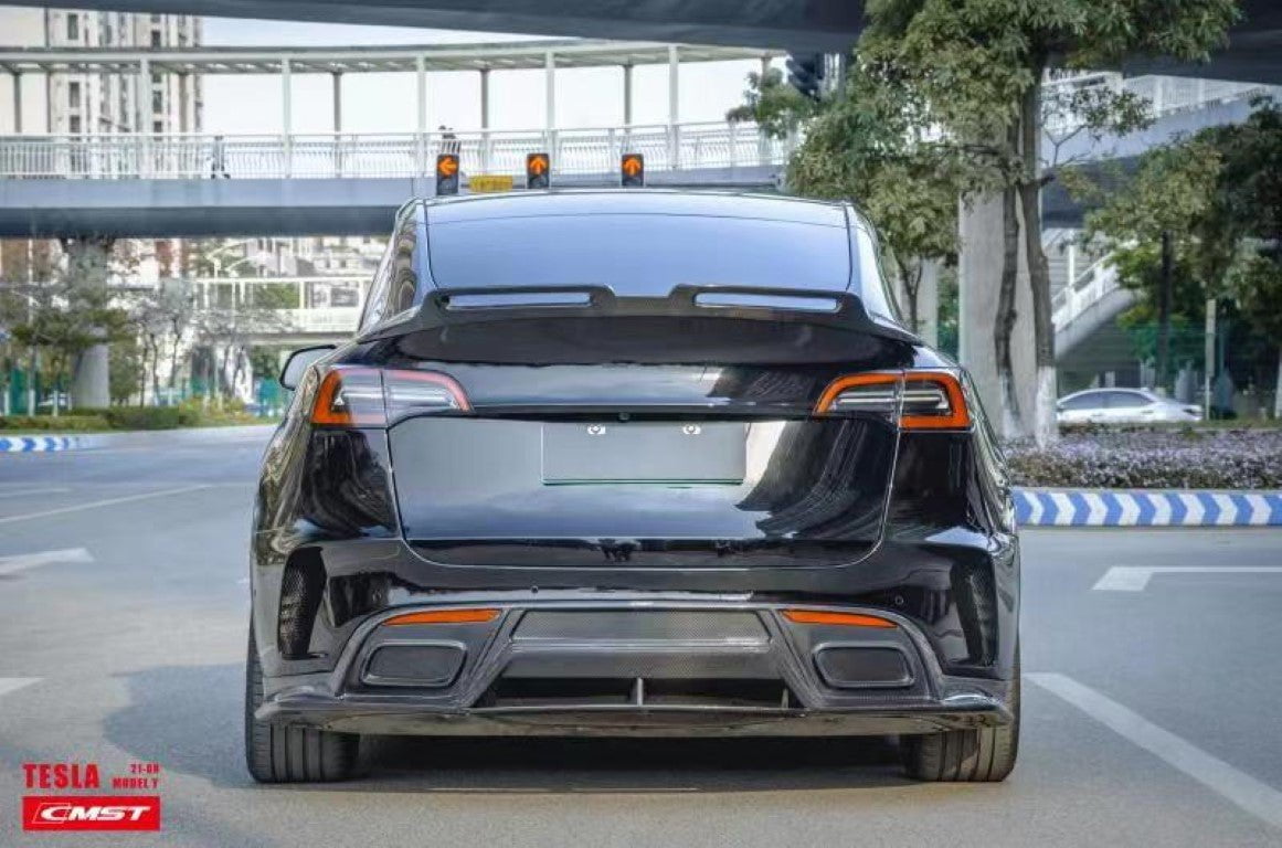CMST Tuning Carbon Fiber Rear Bumper ver.1 for Tesla Model Y - Robot Bodykits
