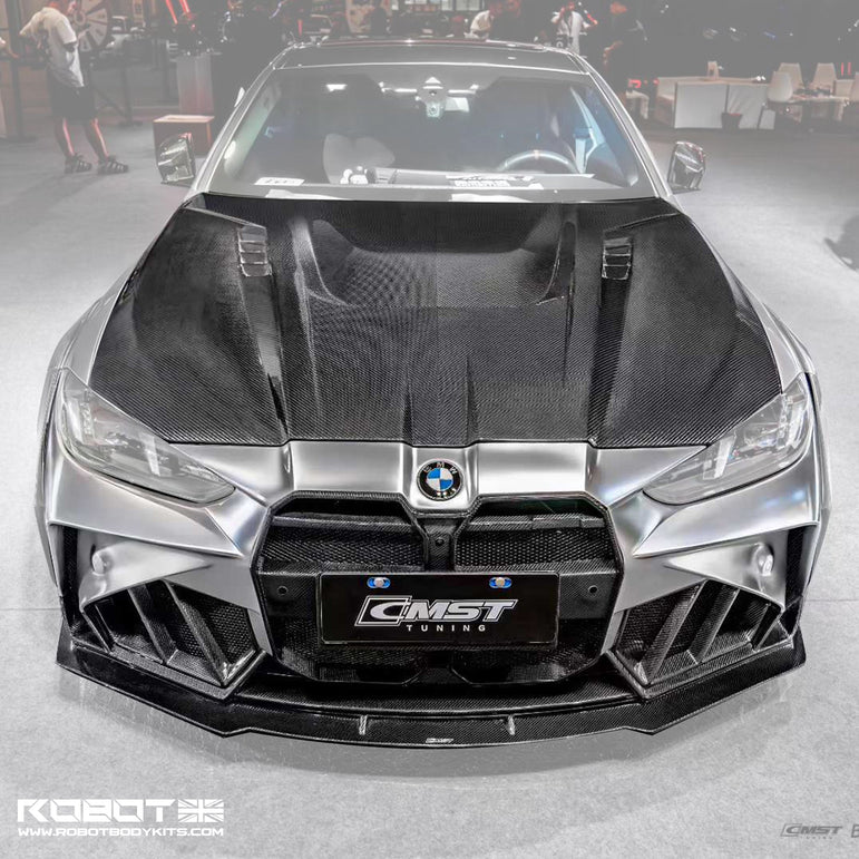 BMW 4 Series G22 / G23 (2021–2025) — CMST Carbon Fibre Front Bumper, Lip Grill & Bonnet Aftermarket Carbon Fiber Part / Bodykit - Robot Bodykits