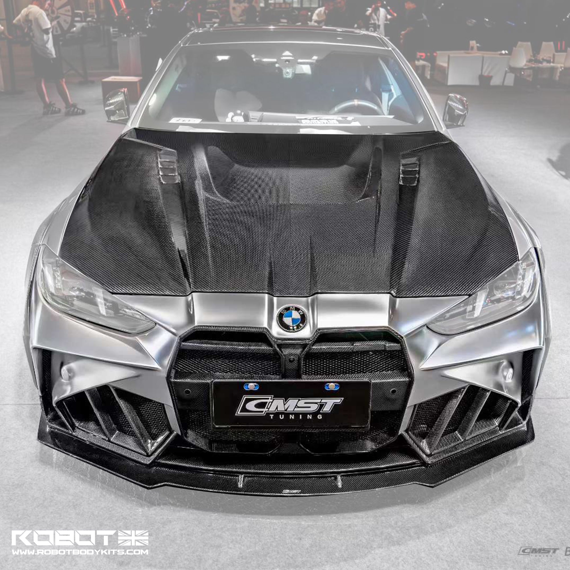 BMW 4 Series G22 / G23 (2021–2025) — CMST Carbon Fibre Front Bumper, Lip Grill & Bonnet Aftermarket Carbon Fiber Part / Bodykit - Robot Bodykits