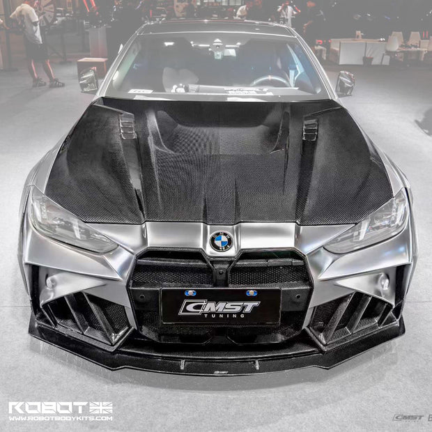 BMW 4 Series G22 / G23 (2021–2025) — CMST Carbon Fibre Front Bumper, Lip Grill & Bonnet Aftermarket Carbon Fiber Part / Bodykit - Robot Bodykits