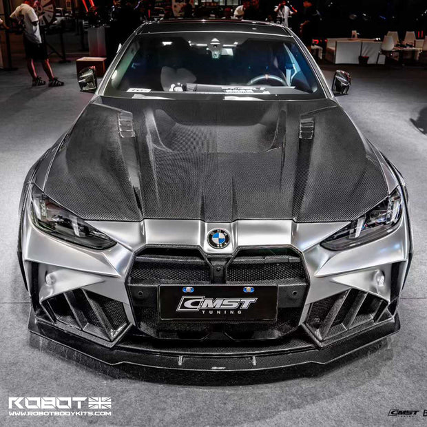 BMW 4 Series G22 / G23 (2021–2025) — CMST Carbon Fibre Front Bumper, Lip Grill & Bonnet Aftermarket Carbon Fiber Part / Bodykit - Robot Bodykits