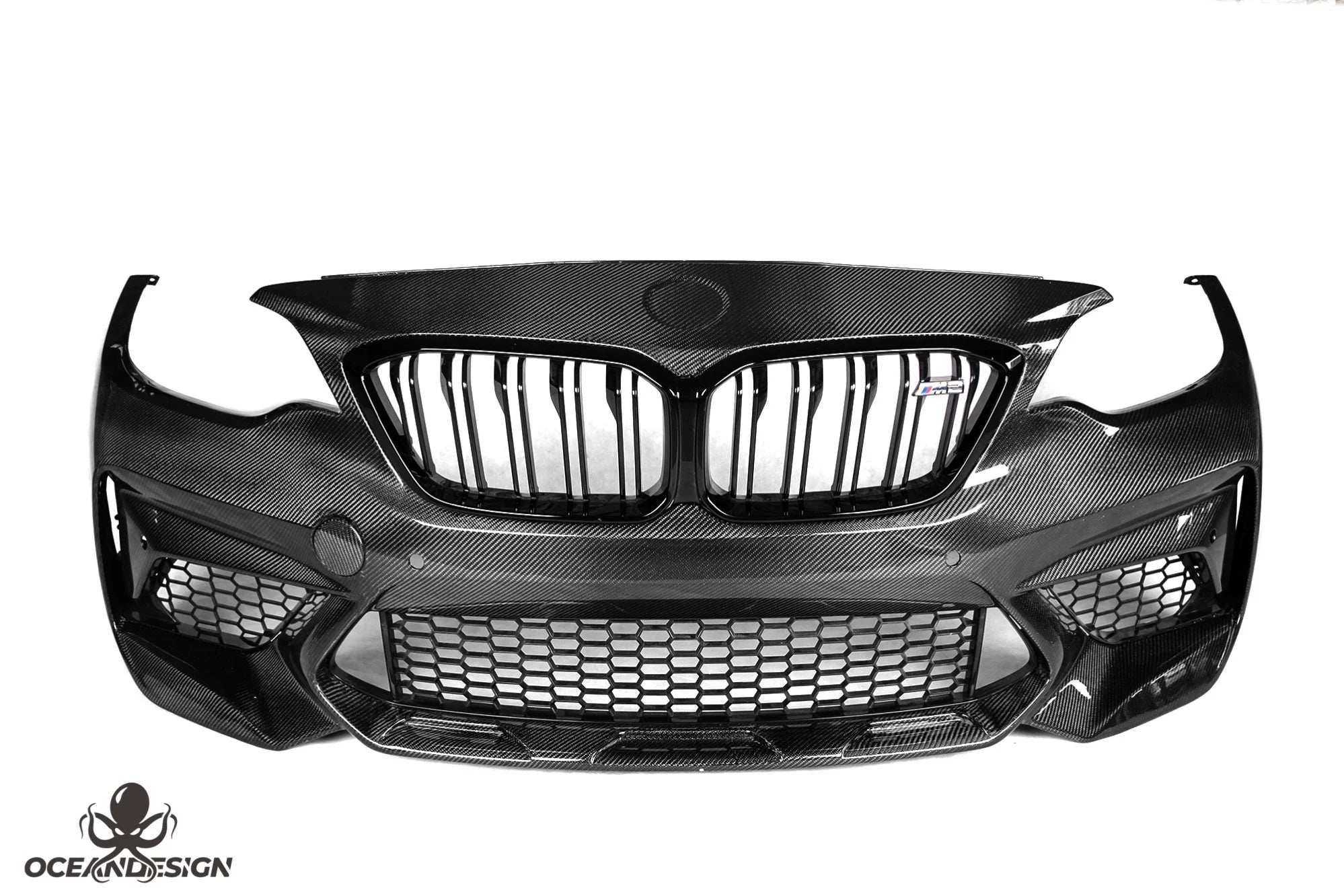 BMW F87/M2C Upgrade OEM Full Dry - Carbon Fibre Front Bumper Aftermarket Carbon Fiber Part / Bodykit - Robot Bodykits