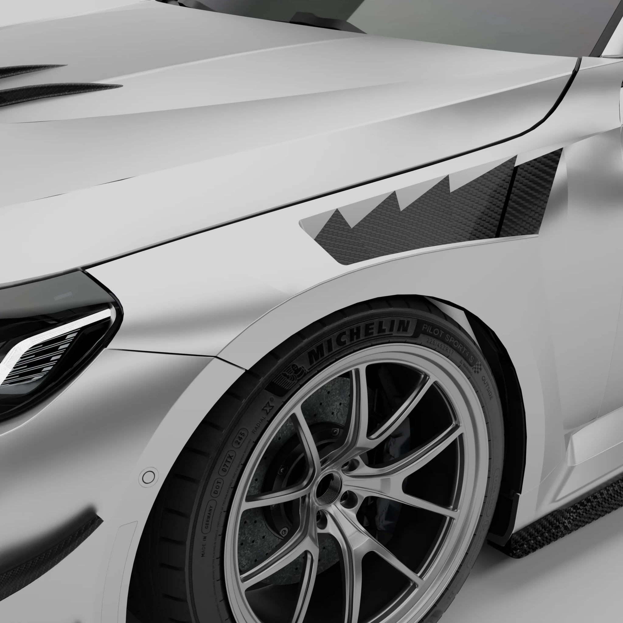 BMW M2 G87 Carbon Fiber Front Fenders Replacement (RACE) Aftermarket Carbon Fiber Part / Bodykit - Robot Bodykits