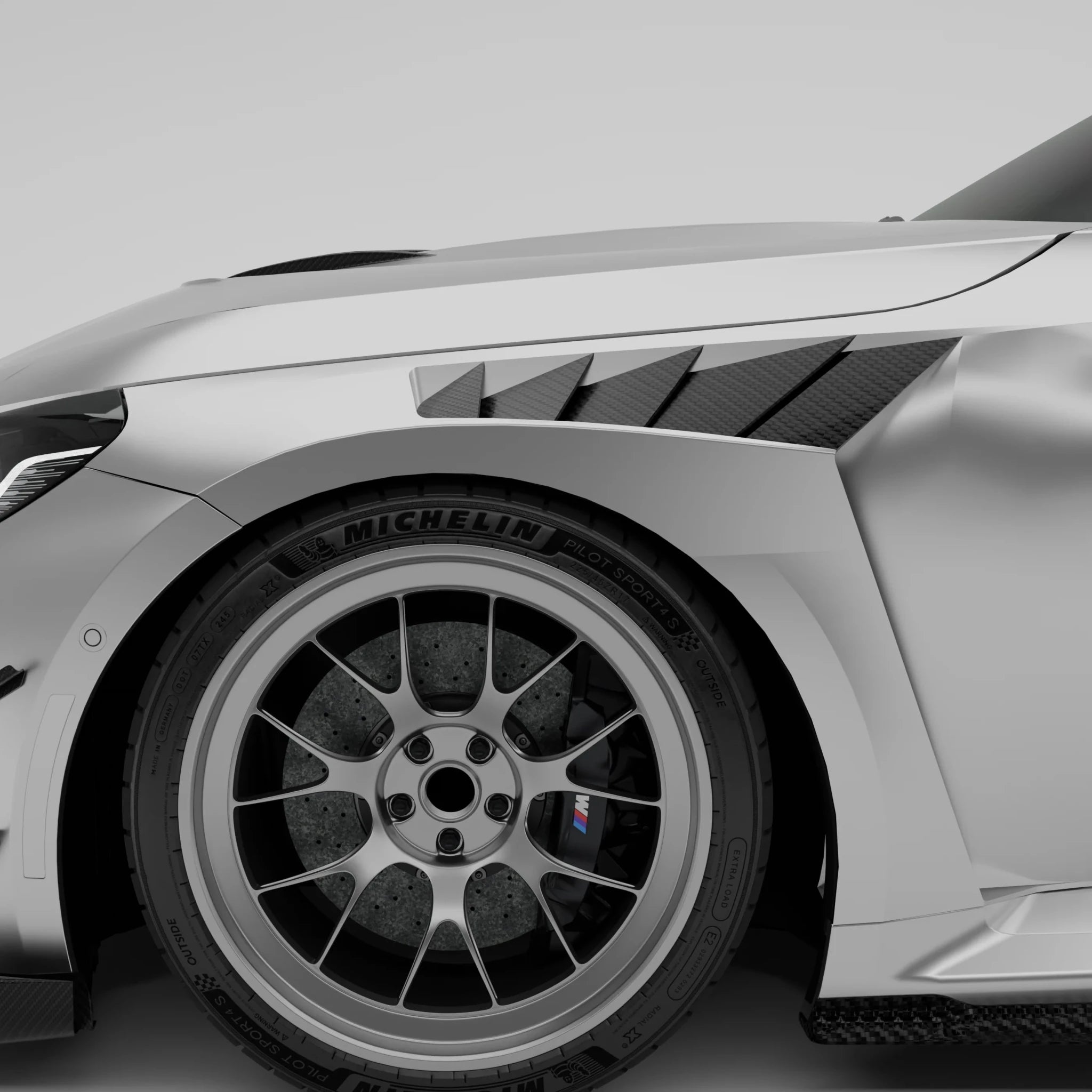 BMW M2 G87 Carbon Fiber Front Fenders Replacement (RACE) Aftermarket Carbon Fiber Part / Bodykit - Robot Bodykits