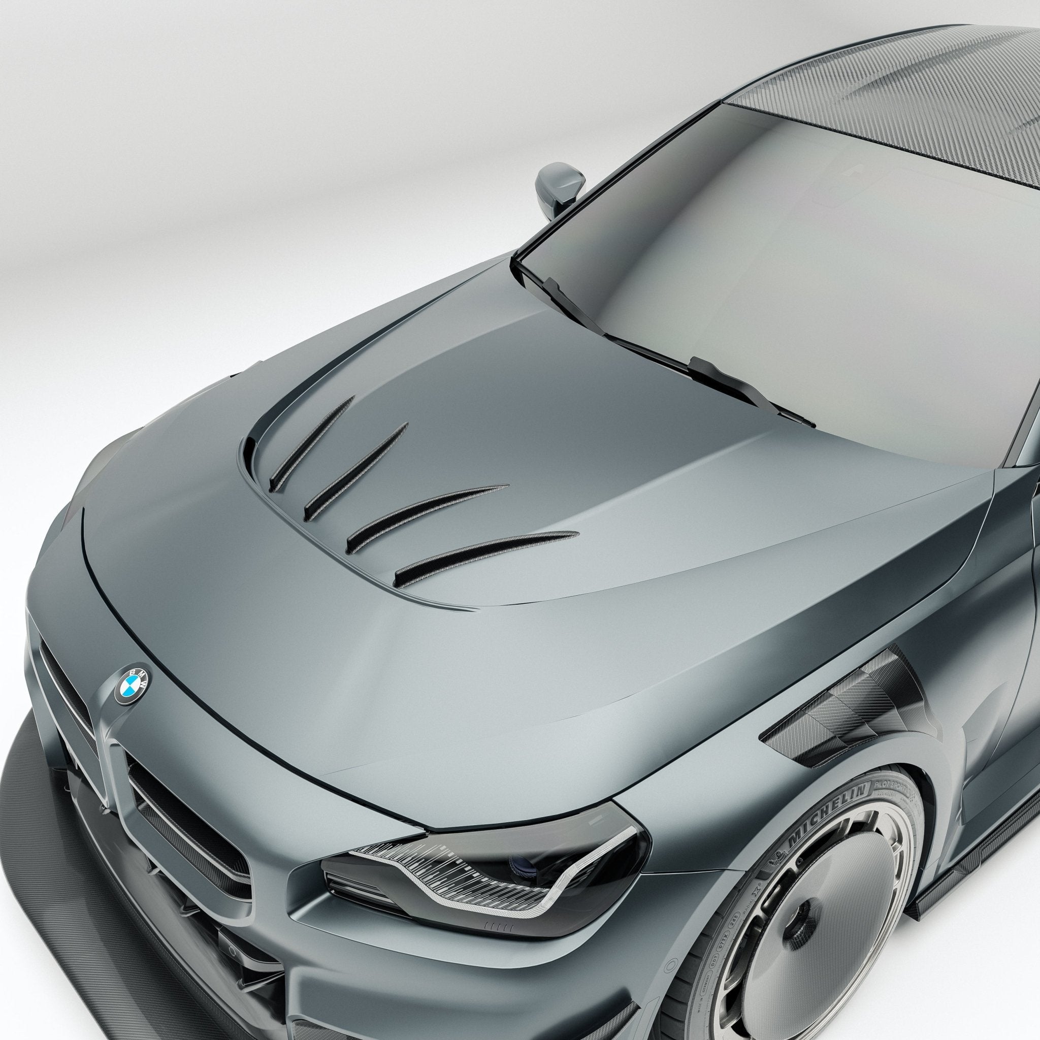 BMW M2 G87 Carbon Fiber Hood & Strakes Aftermarket Carbon Fiber Part / Bodykit - Robot Bodykits