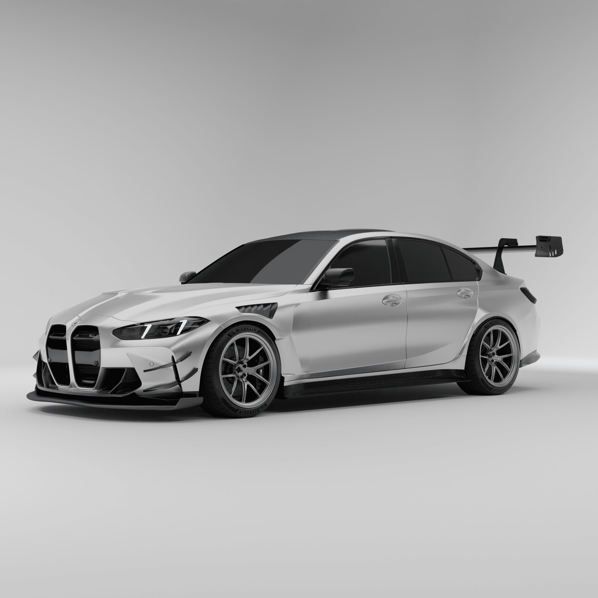 BMW M3 G80 Carbon Fiber Rear Wing Aftermarket Carbon Fiber Part / Bodykit - Robot Bodykits