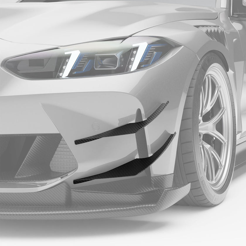 BMW M4 G82 Carbon Fiber Front Bumper Canards Aftermarket Carbon Fiber Part / Bodykit - Robot Bodykits