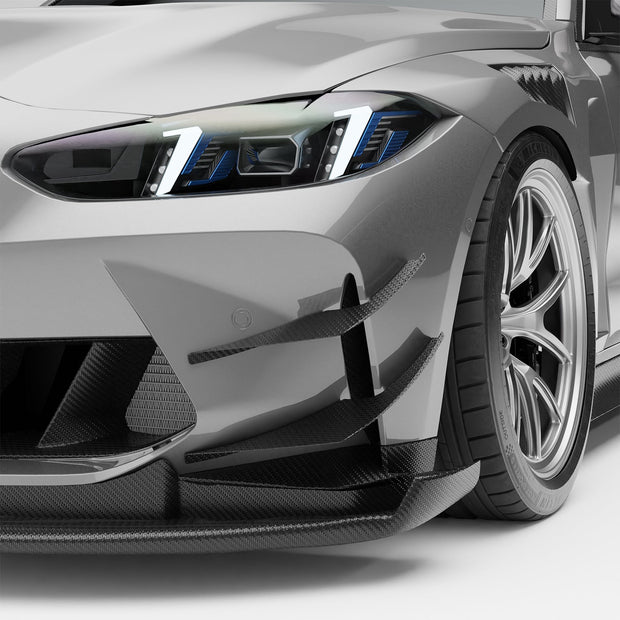 BMW M4 G82 Carbon Fiber Front Bumper Canards Aftermarket Carbon Fiber Part / Bodykit - Robot Bodykits