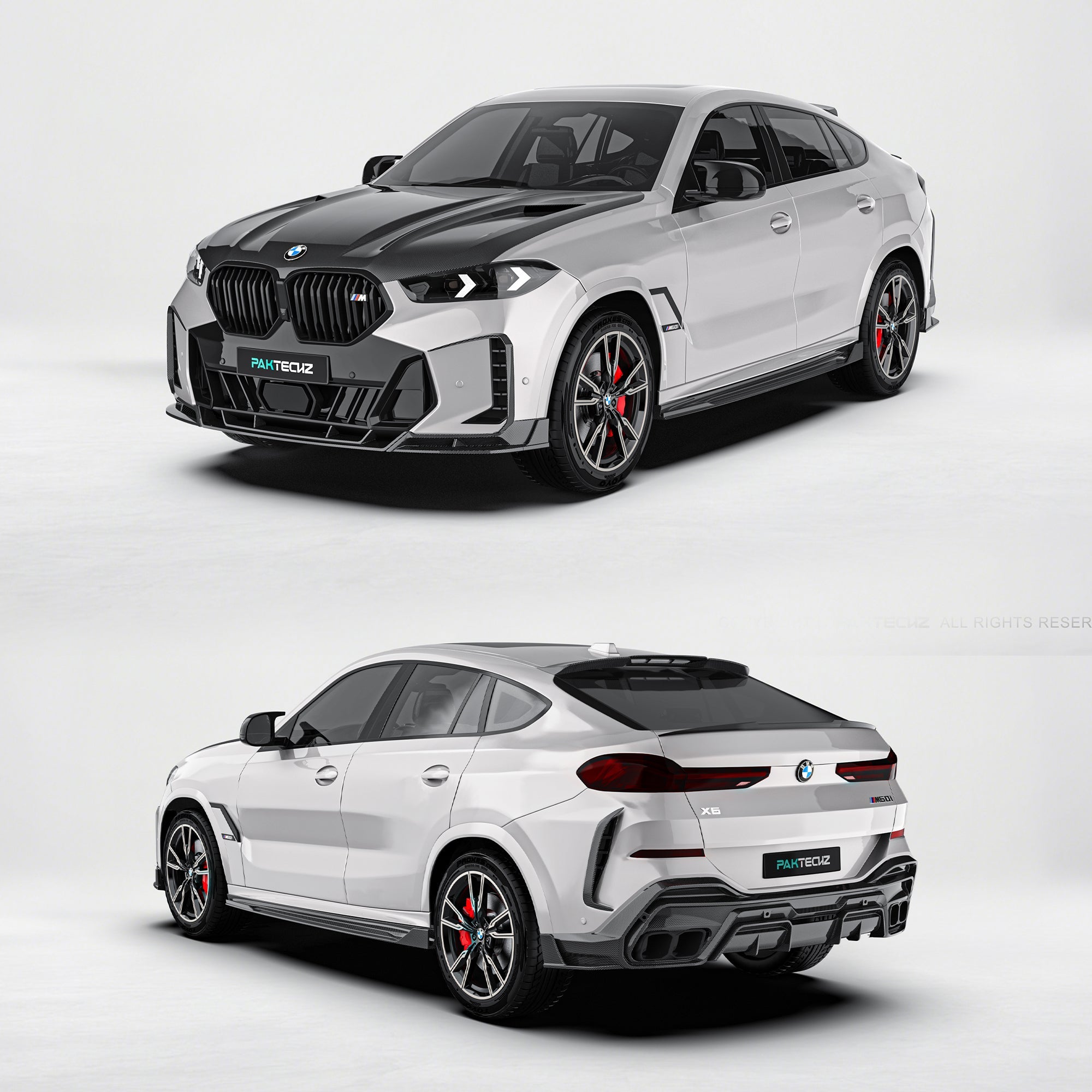 BMW X6 G06 LCI Paktechz Design Carbon Fiber Kit - BMW X6 G06 LCI 2023 - 2024 Aftermarket Carbon Fiber Part / Bodykit - Robot Bodykits