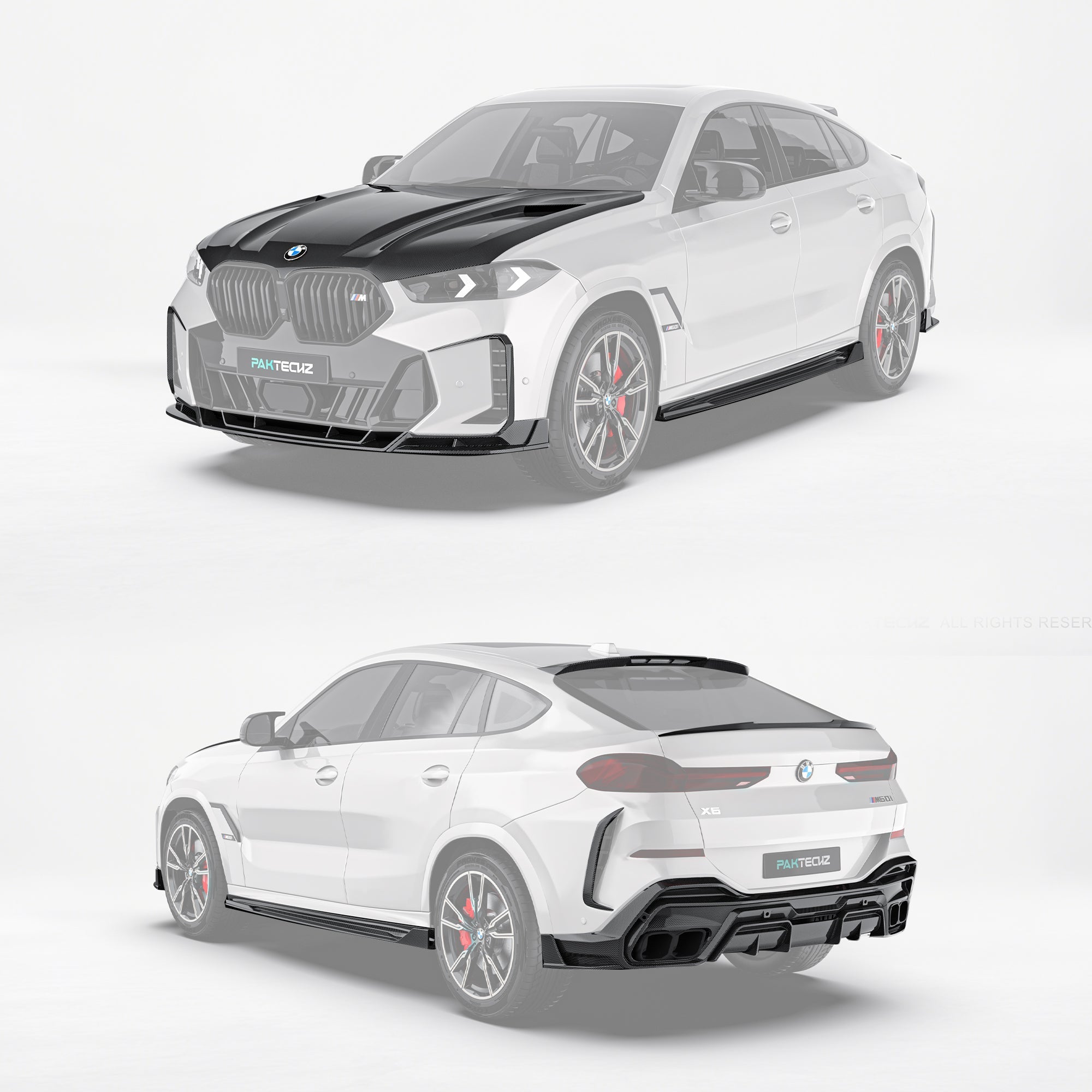 BMW X6 G06 LCI Paktechz Design Carbon Fiber Kit - BMW X6 G06 LCI 2023 - 2024 Aftermarket Carbon Fiber Part / Bodykit - Robot Bodykits