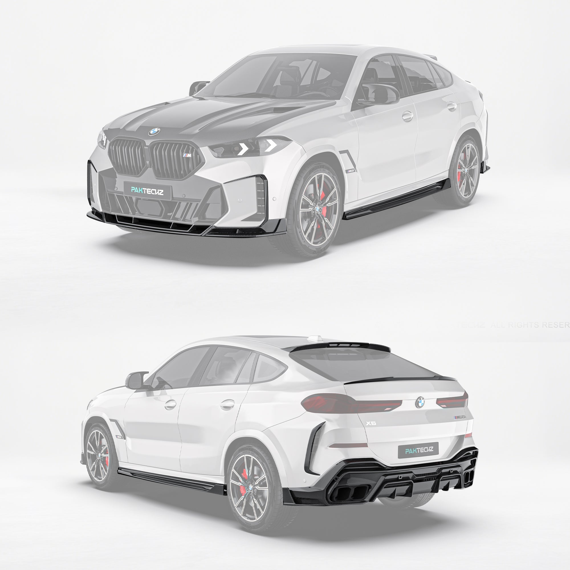 BMW X6 G06 LCI Paktechz Design Carbon Fiber Kit - BMW X6 G06 LCI 2023 - 2024 Aftermarket Carbon Fiber Part / Bodykit - Robot Bodykits