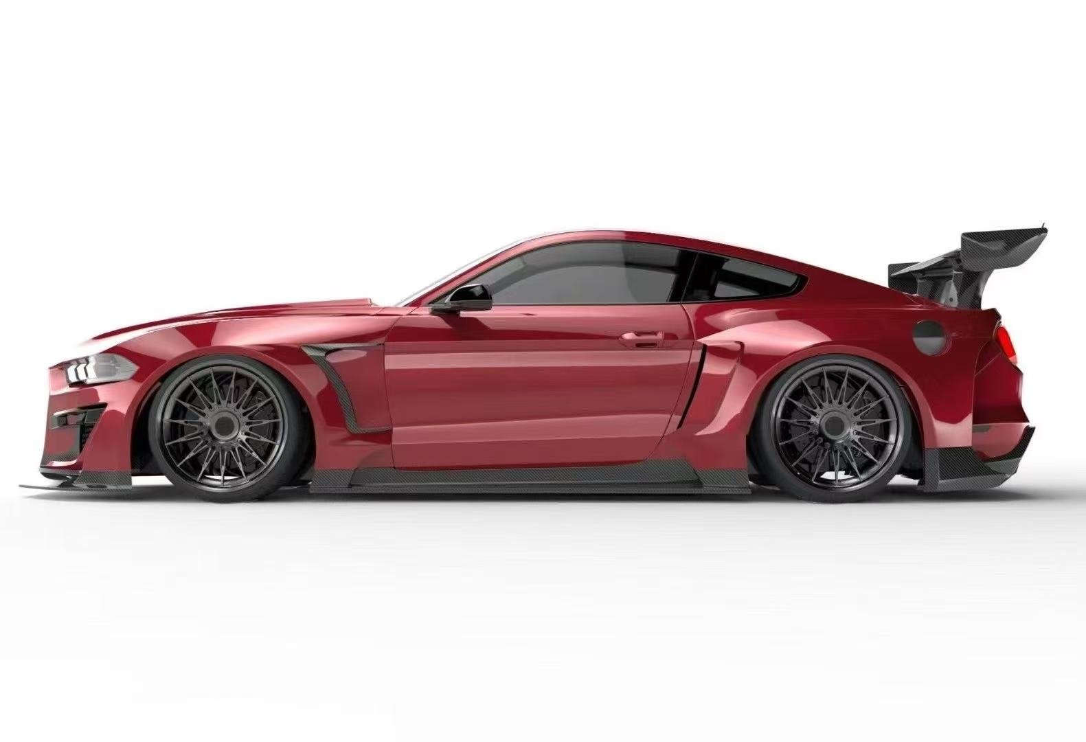 BOCH Design FRP GT500 S550 Ford Mustang Widebody Complete Body Kit 2015 - 2023 Aftermarket Carbon Fiber Part / Bodykit - Robot Bodykits