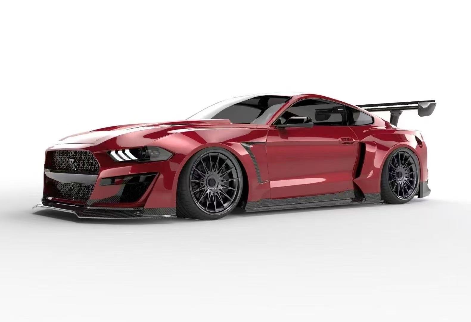 BOCH Design FRP GT500 S550 Ford Mustang Widebody Complete Body Kit 2015 - 2023 Aftermarket Carbon Fiber Part / Bodykit - Robot Bodykits