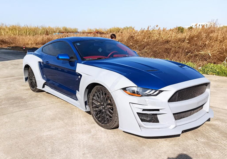 BOCH Design FRP GT500 S550 Ford Mustang Widebody Complete Body Kit 2015 - 2023 Aftermarket Carbon Fiber Part / Bodykit - Robot Bodykits