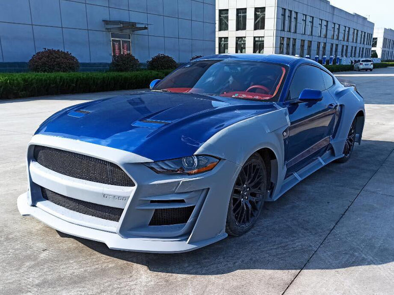 BOCH Design FRP GT500 S550 Ford Mustang Widebody Complete Body Kit 2015 - 2023 Aftermarket Carbon Fiber Part / Bodykit - Robot Bodykits