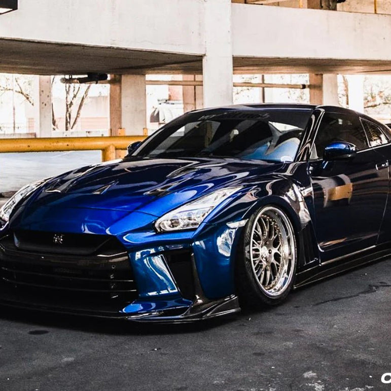 Carbonado TS Style Front Bumper & Front Lip for Nissan GTR GT - R R35 2017 - 2022 EBA Carbon Fiber / FRP Aftermarket Carbon Fiber Part / Bodykit - Robot Bodykits