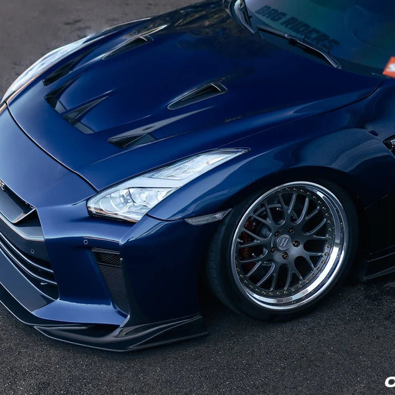 Carbonado TS Style Front Bumper & Front Lip for Nissan GTR GT - R R35 2017 - 2022 EBA Carbon Fiber / FRP Aftermarket Carbon Fiber Part / Bodykit - Robot Bodykits