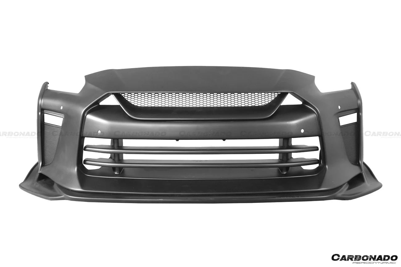 Carbonado TS Style Front Bumper & Front Lip for Nissan GTR GT - R R35 2017 - 2022 EBA Carbon Fiber / FRP Aftermarket Carbon Fiber Part / Bodykit - Robot Bodykits