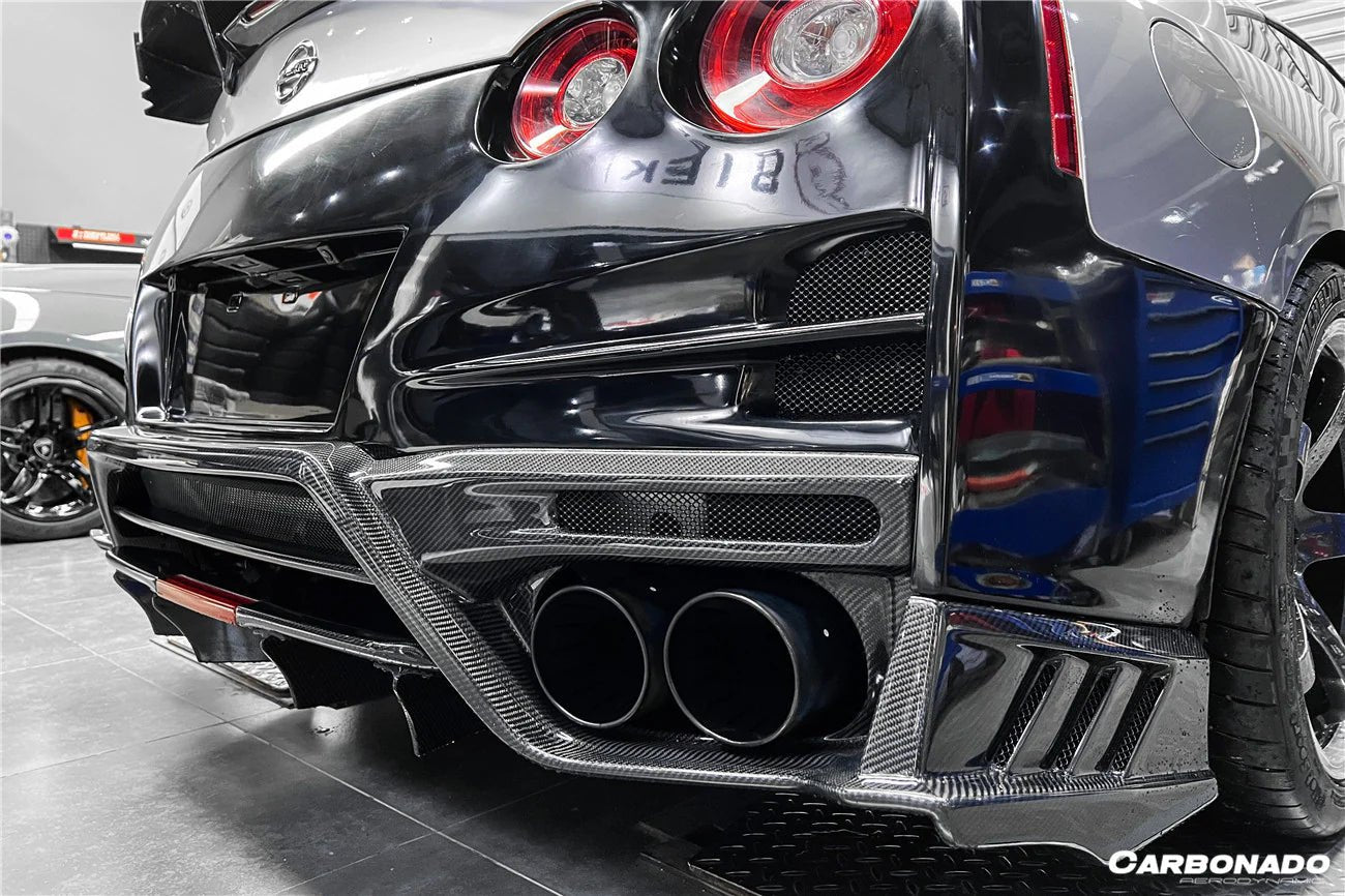 Carbonado TS Style Rear Bumper, Diffuser & Undertray for Nissan GTR GT - R R35 2008 - 2022 CBA & DBA & EBA Carbon Fiber / FRP Aftermarket Carbon Fiber Part / Bodykit - Robot Bodykits